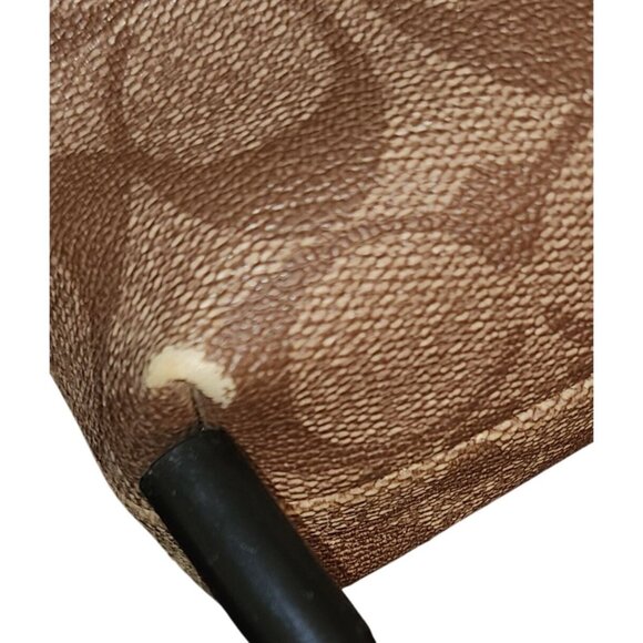 Coach Signature Canvas Crossbody Bag W/Pink Leather Trim Adjust Strap* SEE PICS - Picture 10 of 10